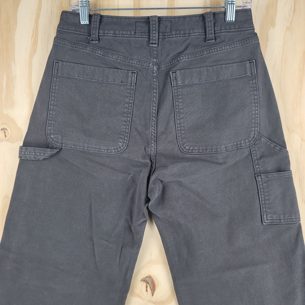 Abercrombie & Fitch Carpenter Pants Mens 29x29 Black Baggy Workwear Canvas Heavy - Picture 5 of 9